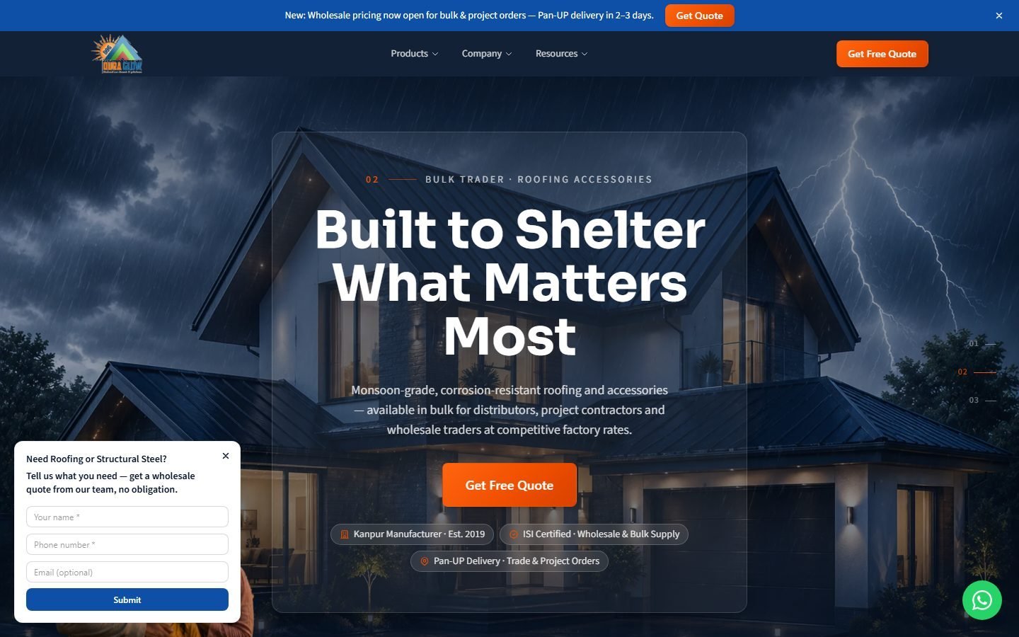 The live RSG homepage, built to serve three different kinds of buyer